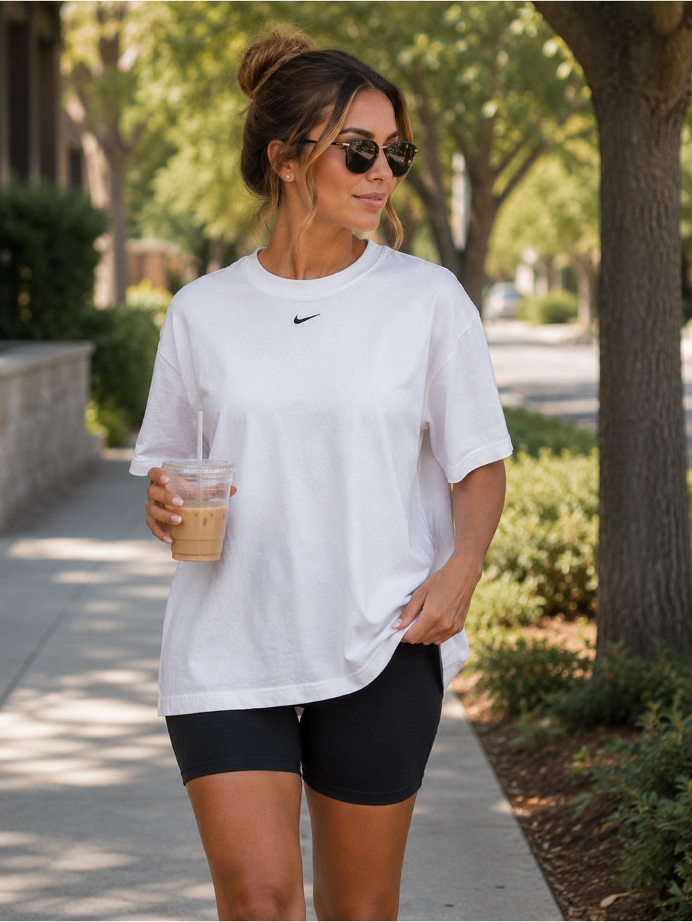 NIKE Women’s Sportswear Loose Short Sleeve Cropped T-Shirt - Medium